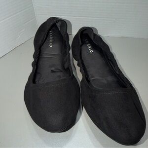Torrid Scrunch Ballet Flats Faux Velvet Size 12